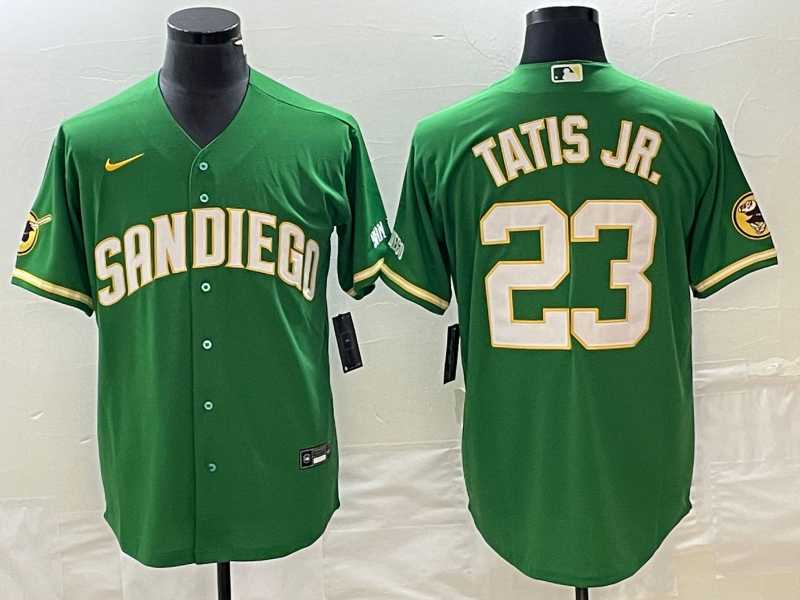 Men's San Diego Padres #23 Fernando Tatis Jr Green Cool Base Stitched Baseball Jerseys,We sell and wholesale Men's San Diego Padres #23 Fernando Tatis Jr Green Cool Base Stitched Baseball Jerseys on line form chian!